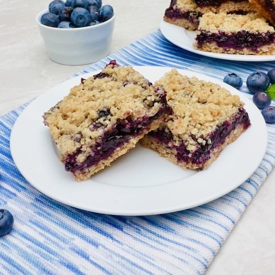 Blueberry Crumble Bars - Recipe photo by anothertablespoon