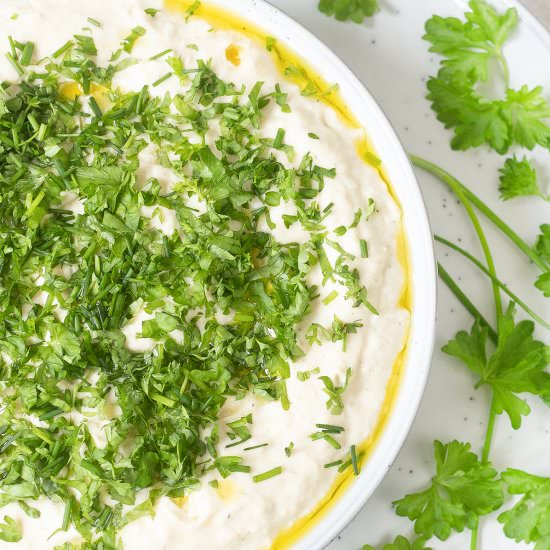 Tahini and white bean dip - Recipe photo by Healthy Life Trainer