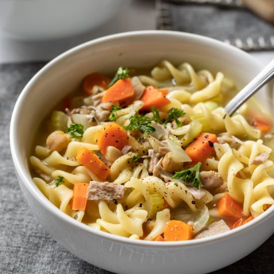 Vegan 'Chicken' Noodle Soup - Recipe photo by my quiet kitchen