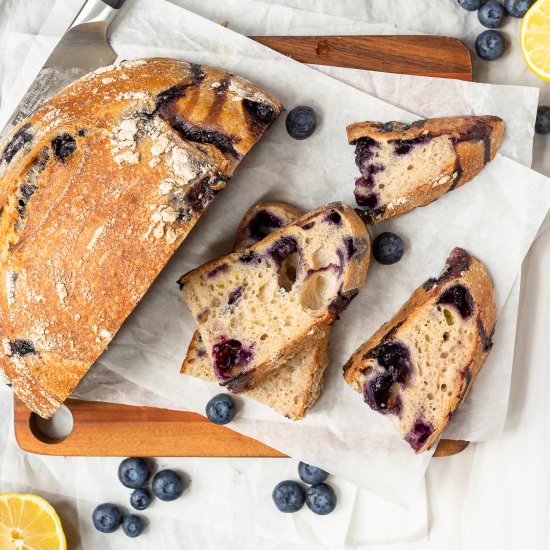 Lemon Blueberry Sourdough Bread - Recipe photo by Cinnamon Shtick