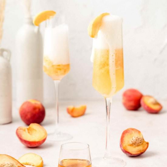 Peach Bellini's - Recipe photo by barleyandsage