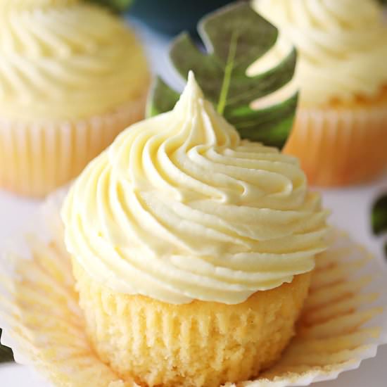 Dole Whip Cupcakes - Recipe photo by ThisLittleCupcake