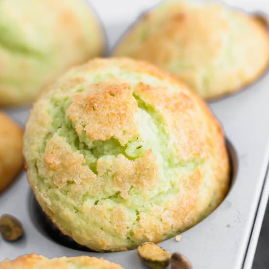 Bakery Style Pistachio Muffins - Recipe photo by megseverydayindulgence