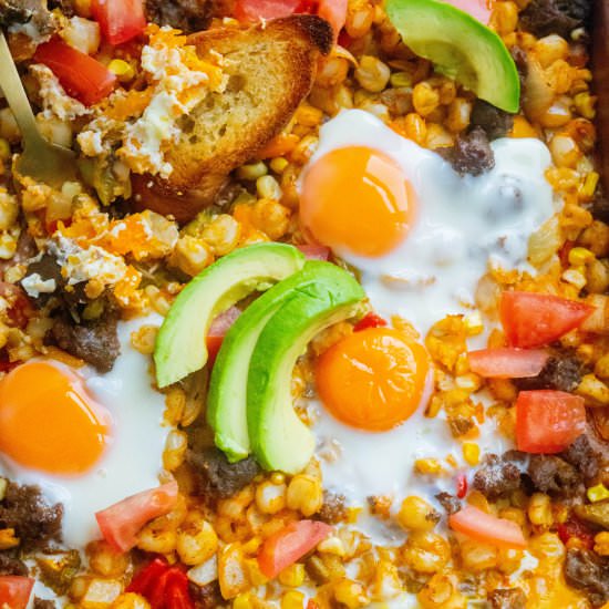 Southwest Sheet Pan Breakfast Bake - Recipe photo by JawnsICooked