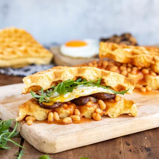 Waffle Breakfast Sandwiches - Recipe photo by veggie desserts
