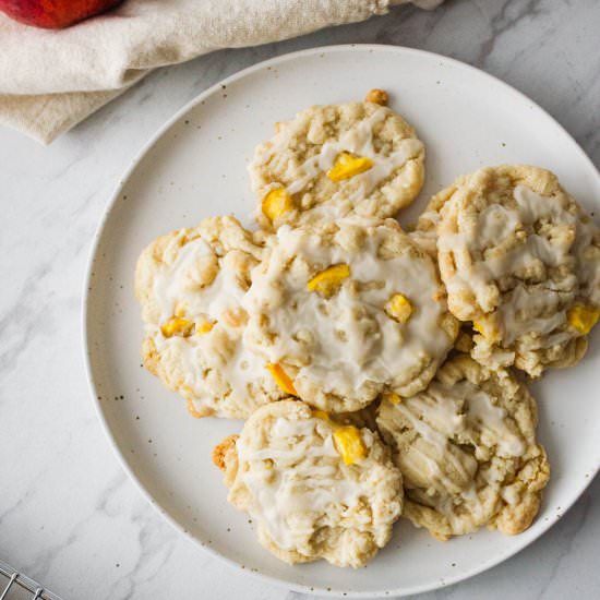 Peach Cobbler Cookies - Recipe photo by justastasty
