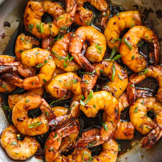 Easy Honey Garlic Shrimp - Recipe photo by Downshiftology