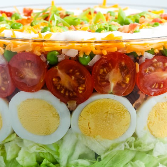 Seven Layer Salad - Recipe photo by EasyBudgetRecipes