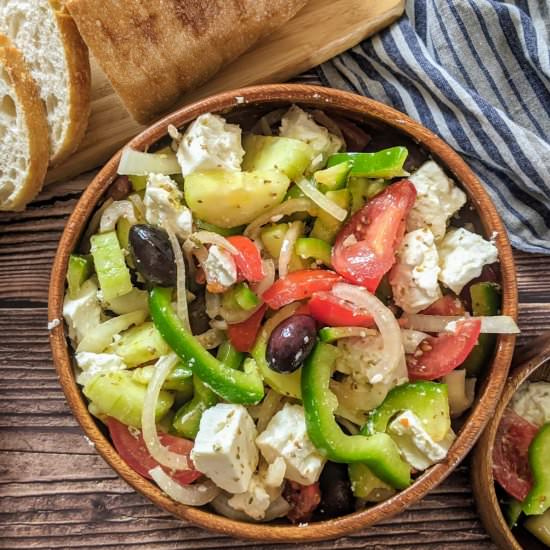 Greek Salad & Dressing - Recipe photo by mamazilla