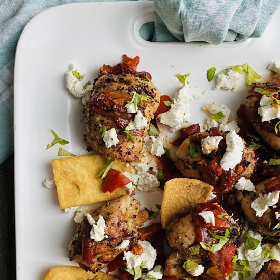 Chicken with Sautéed Bruschetta - Recipe photo by amycaseycooks