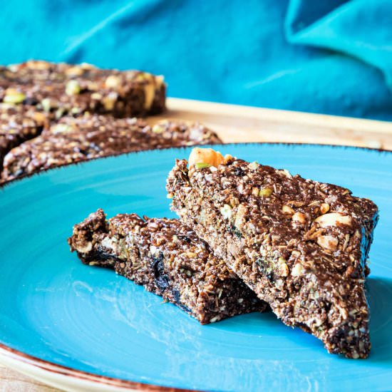 No-Bake Spent Grain Granola Bars - Recipe photo by onlinepastrychef