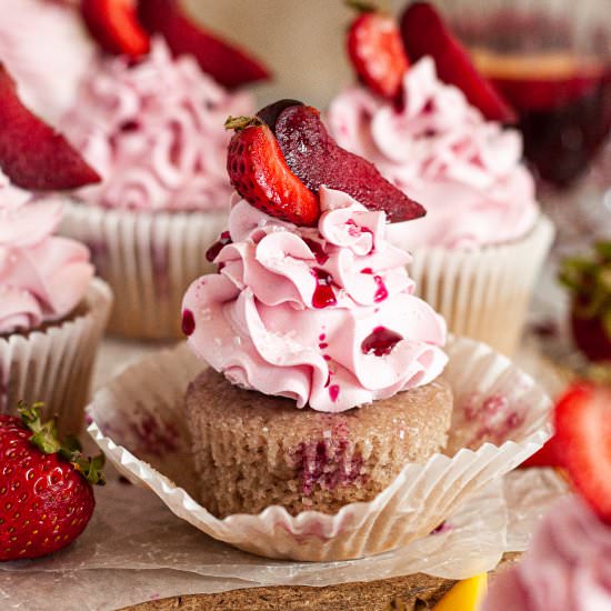 Sangria Cupcakes - Recipe photo by CAKED by Katie