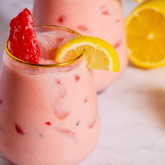 Creamy Watermelon Lemonade - Recipe photo by JawnsICooked