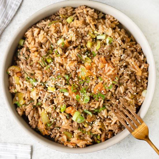 Beef And Kimchi Fried Rice - Recipe photo by Healthy Life Trainer