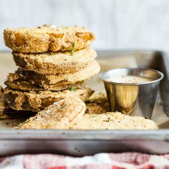 Fried Green Tomatoes with Remoulade - Recipe photo by culinaryhill