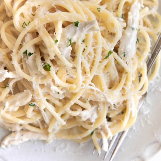 Creamy Lemon Chicken Pasta - Recipe photo by theforkedspoon