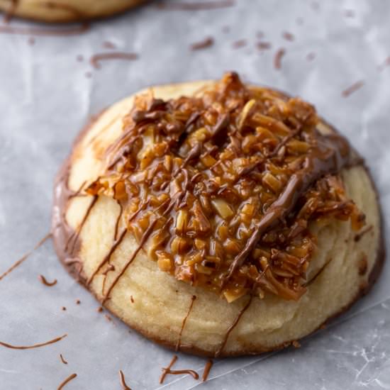 Crumbl caramel coconut fudge cookie - Recipe photo by lifestyleofafoodie