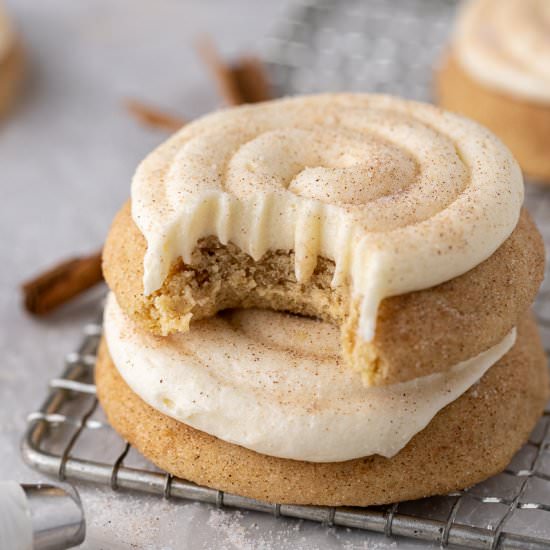 Crumbl snickerdoodle cupcake cookie - Recipe photo by lifestyleofafoodie
