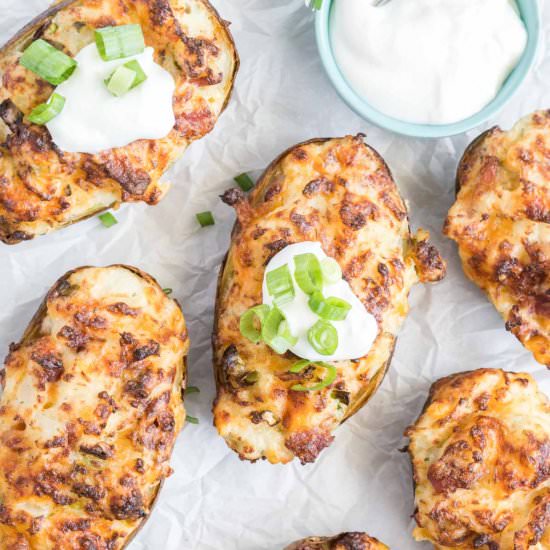 Air Fryer Twice Baked Potatoes - Recipe photo by Thebustedoven
