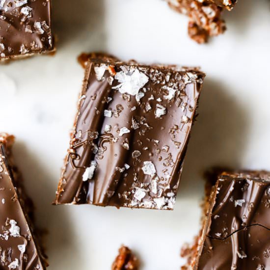 Healthy Scotcheroos - Recipe photo by rootsandradishes