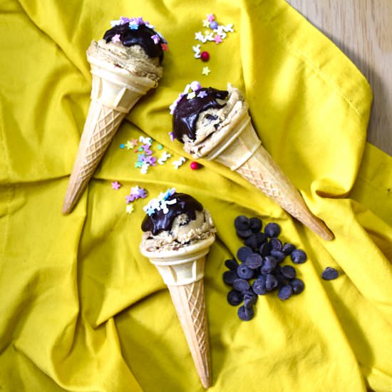 Edible Cookie Dough Cones - Recipe photo by Waitingforblancmange