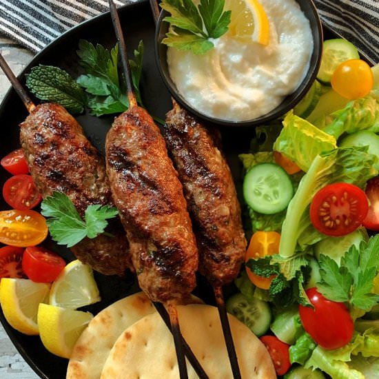 Grilled Kofta Kabobs - Recipe photo by agoudalife
