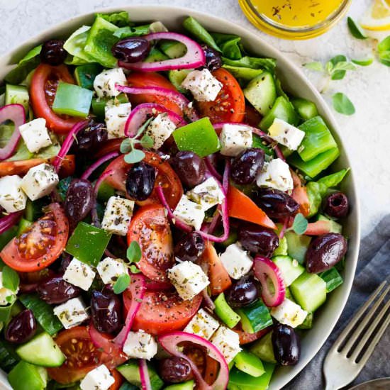 Greek Salad - Recipe photo by Jessica Gavin