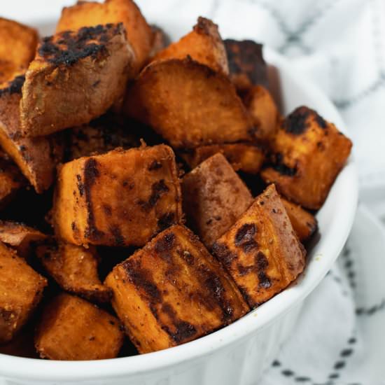 Brown Sugar Roasted Sweet Potatoes - Recipe photo by sticksscratchkitchen
