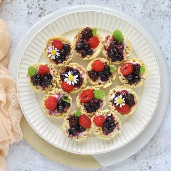Filo Tartlets with Fresh Berries - Recipe photo by marilenaskitchen