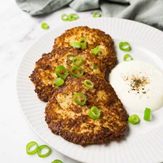 Cauliflower hash browns - Recipe photo by HereToCook