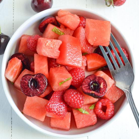 Watermelon berry salad - Recipe photo by fitmealideas