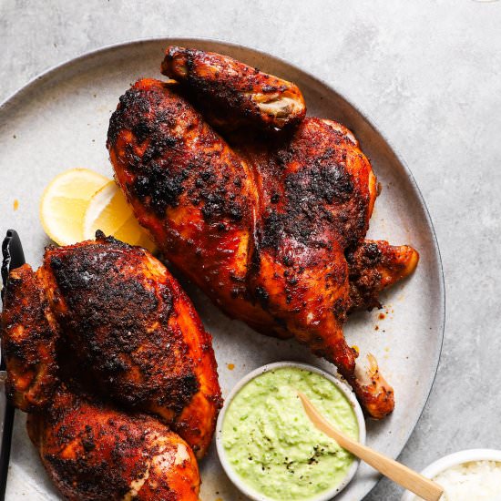 Roasted Chicken with Ginger Sauce - Recipe photo by lindseyeatsla