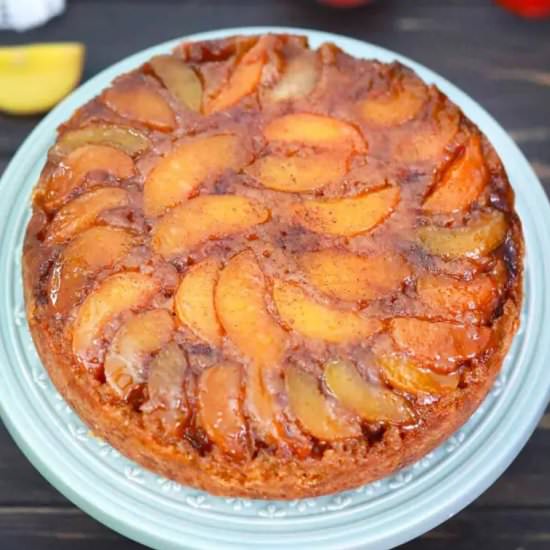 Slow Cooker Peach Cake - Recipe photo by peasandpeonies