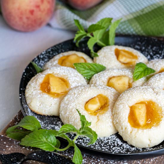 Fresh Peach & Preserve Thumbprint - Recipe photo by Mycookiejourney