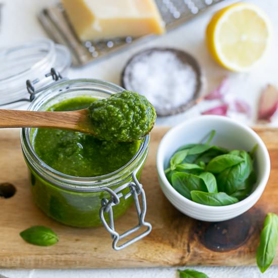 Basil Pesto - Recipe photo by between2kitchens