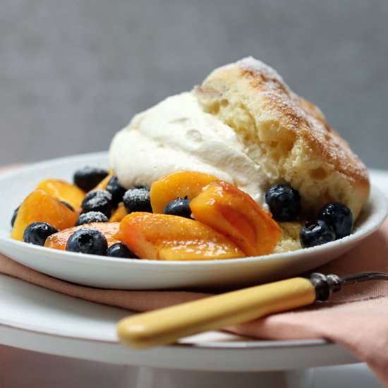 Peach and Blueberry Shortcakes - Recipe photo by flavor-feed