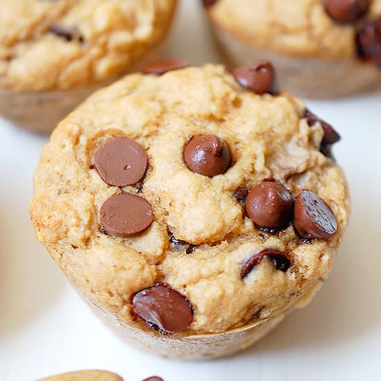One bowl vegan choc chip muffins - Recipe photo by evabakes