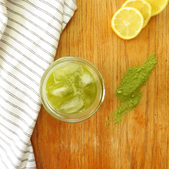 Iced Matcha Lemonade - Recipe photo by themidwestkitchenblog