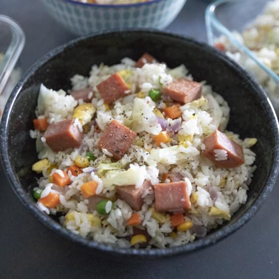 SPAM fried rice - Recipe photo by foodmakesmehappy