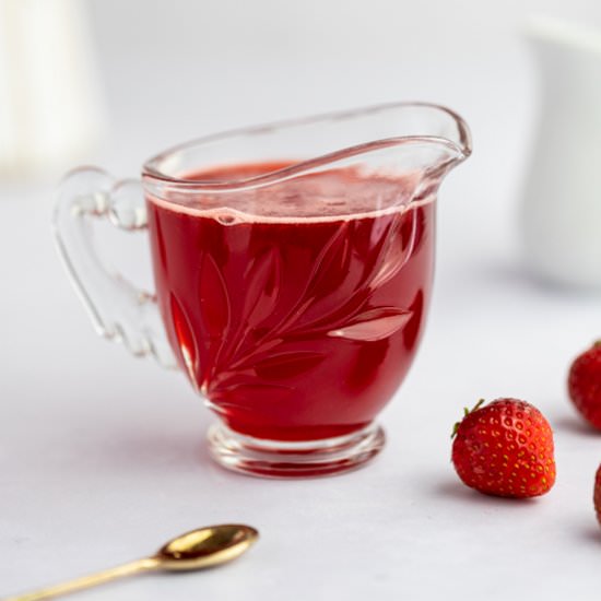 Strawberry Simple Syrup - Recipe photo by The Littlest Crumb