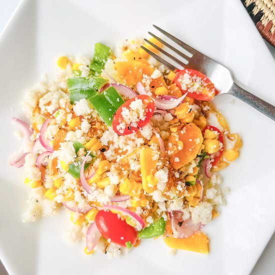 Colourful Fonio Salad - Recipe photo by gingerandseasalt