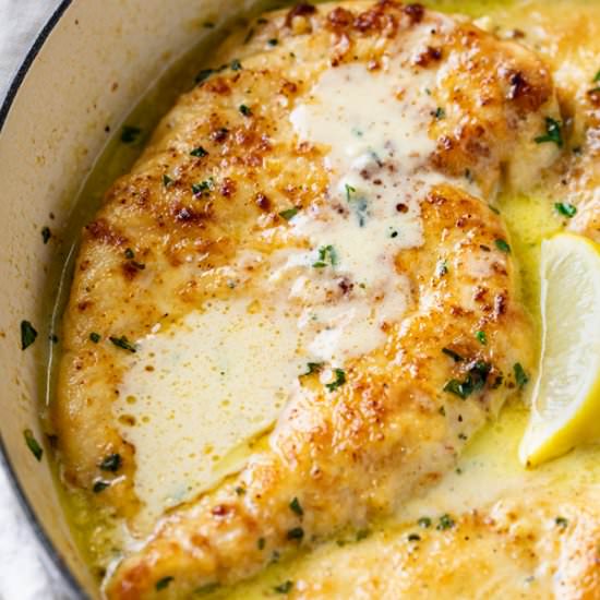 Creamy Lemon Chicken - Recipe photo by TheCozyCook