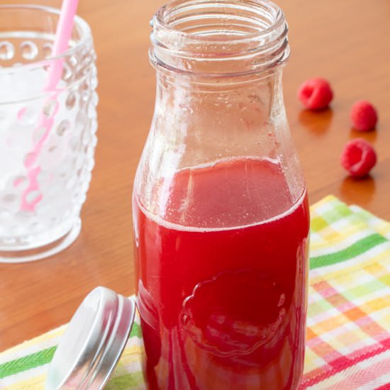 Raspberry Simple Syrup - Recipe photo by For the Love of Cooking