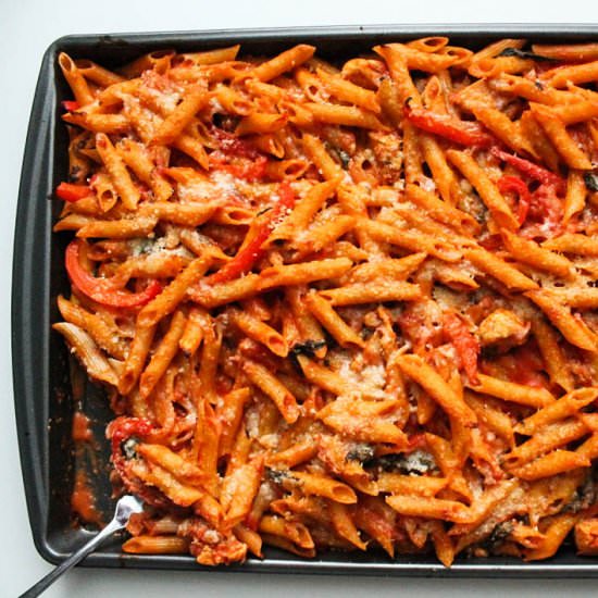Sheet Pan Chicken and Vodka Sauce - Recipe photo by blessthismeal