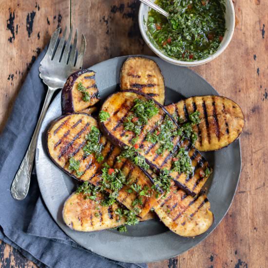 Smoky Grilled Eggplant - Recipe photo by veggie desserts