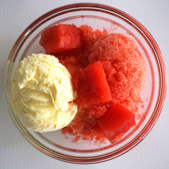 watermelon granita dessert - Recipe photo by Cuisine Fiend