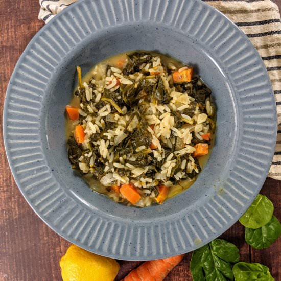 Greek Spinach & Rice Stew - Recipe photo by mamazilla
