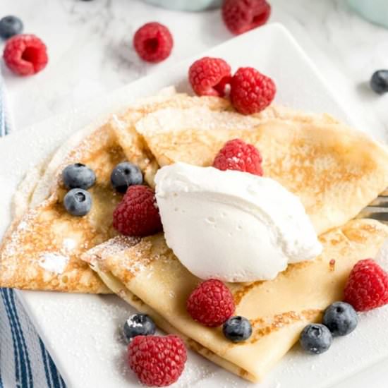Homemade Crepes - Recipe photo by Lemon blossoms