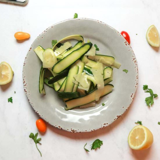 Raw Zucchini Carpaccio - Recipe photo by Eatingworksnj