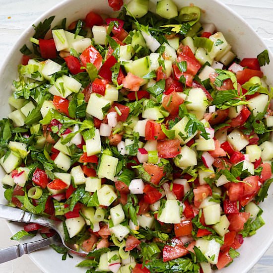 Arabic Chopped Salad - Recipe photo by TheHintofRosemary